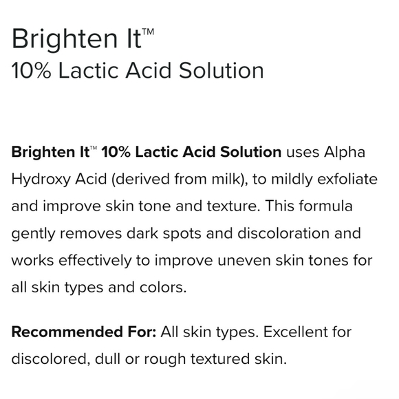 Clarity RX Brighten It 10% Lactic Acid Solution - Picture 5 of 5